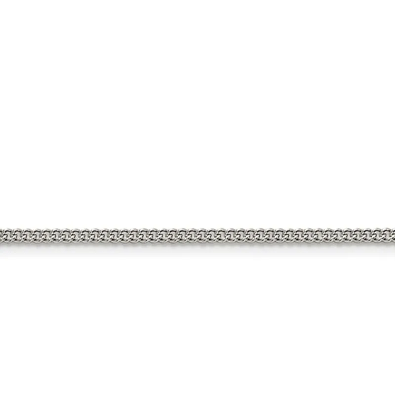 10K White Gold 18" Fine Curb Chain