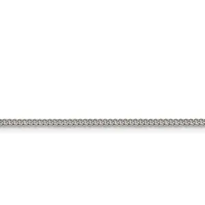 10K White Gold 18" Fine Curb Chain