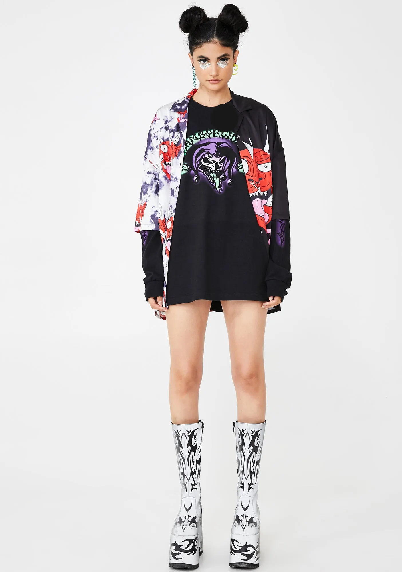 Airbrush Joker Long Sleeve Tee