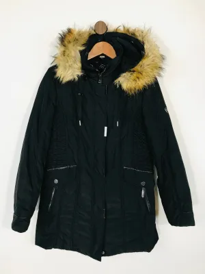 Barbara Lebek Women's Faux Fur Hood Parka Jacket | UK12 | Black