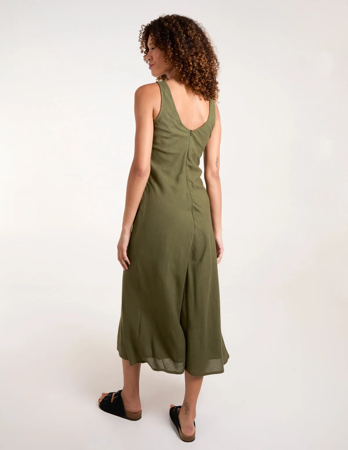 Bias Cut Midi Dress