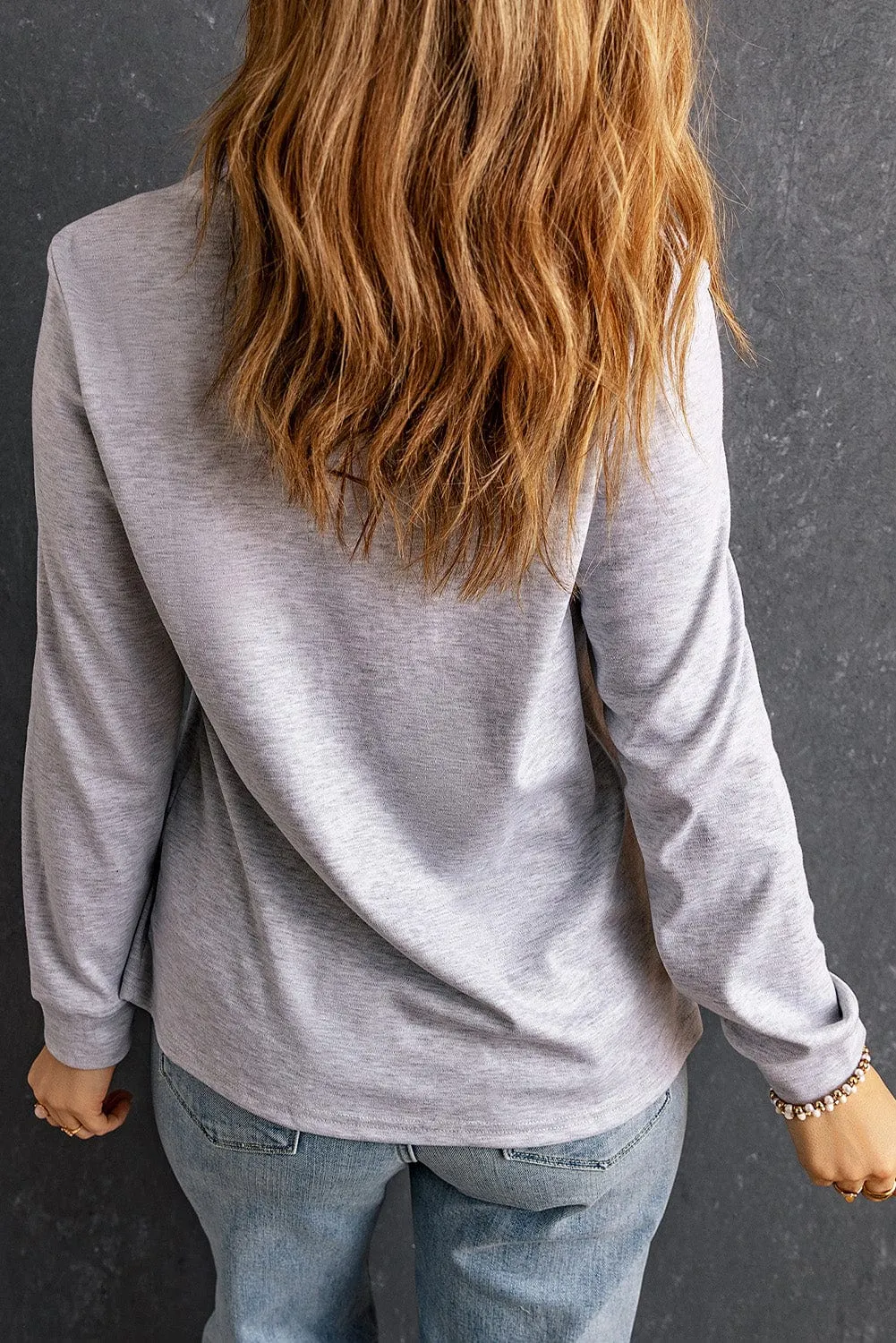 Blessed Pumpkin Patch Gray Long Sleeve T Shirt