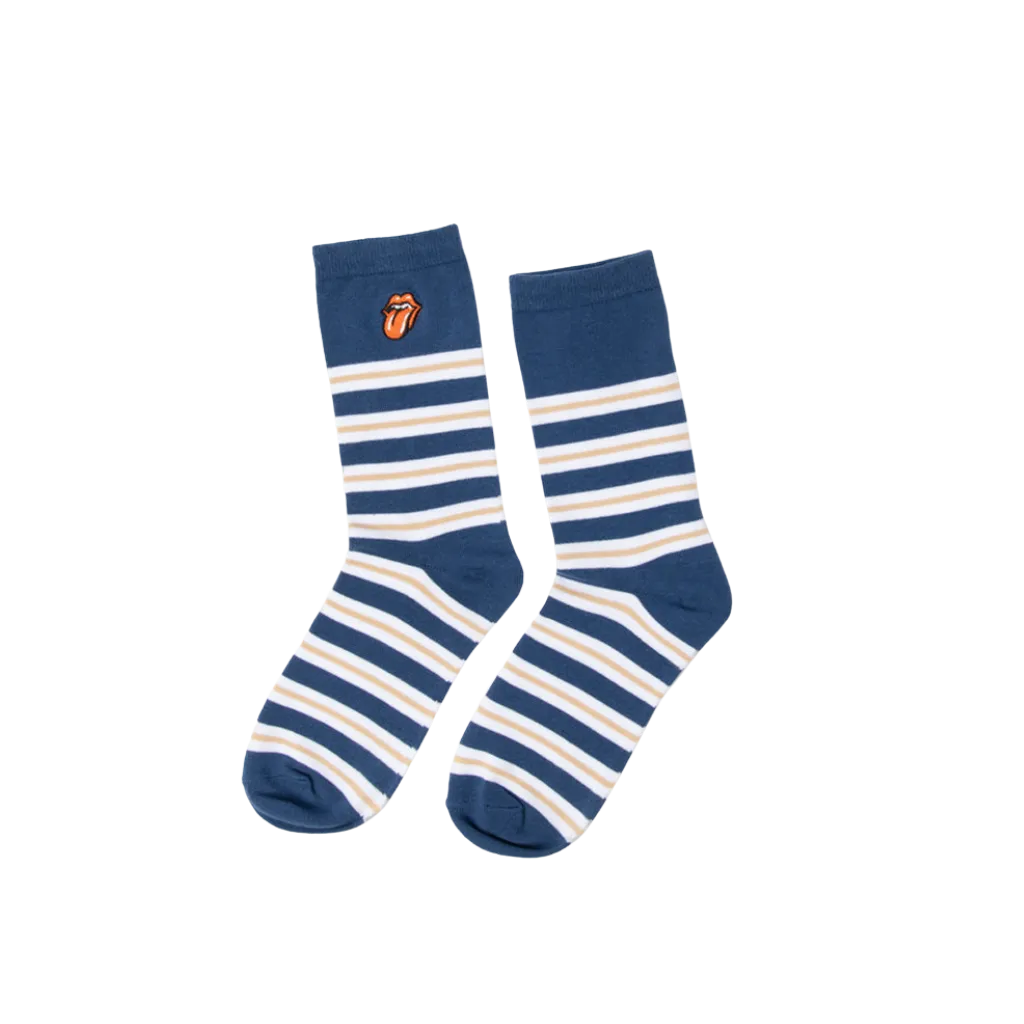Blue Stripe Classic Logo Sock
