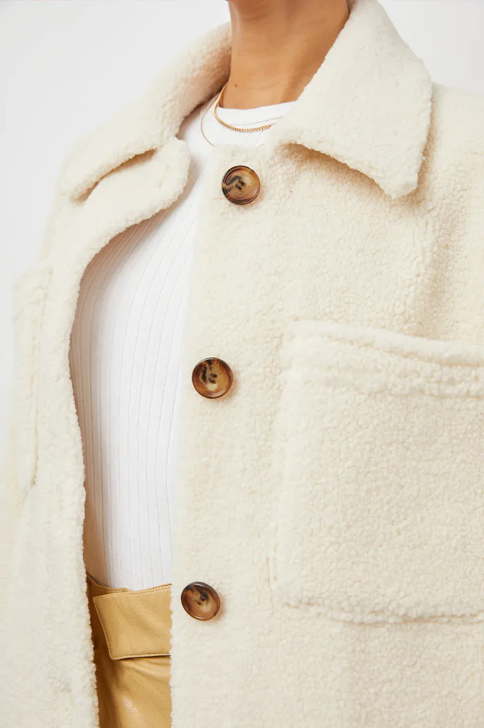 Connie Ivory Teddy Jacket