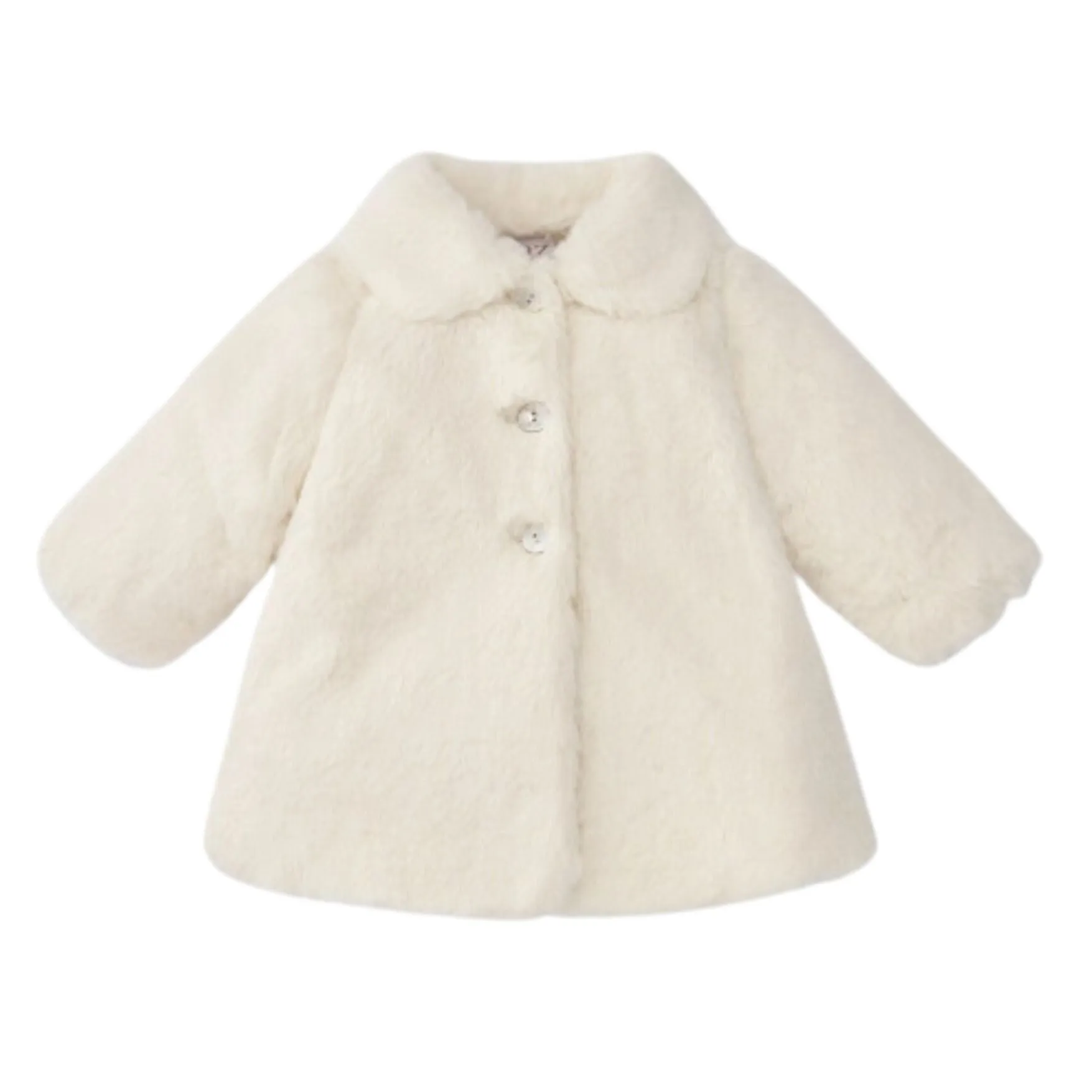 Cream Faux Fur Coat