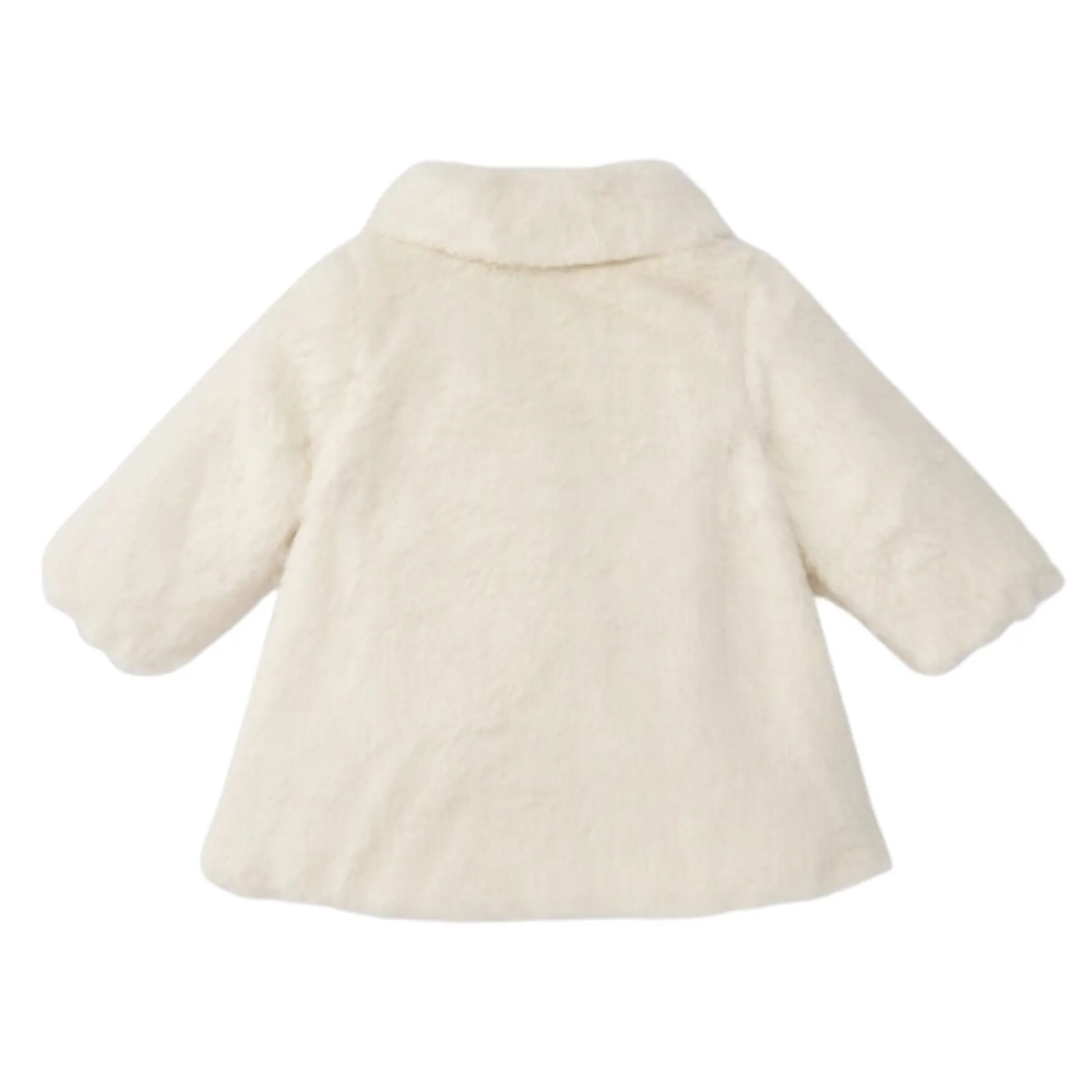 Cream Faux Fur Coat