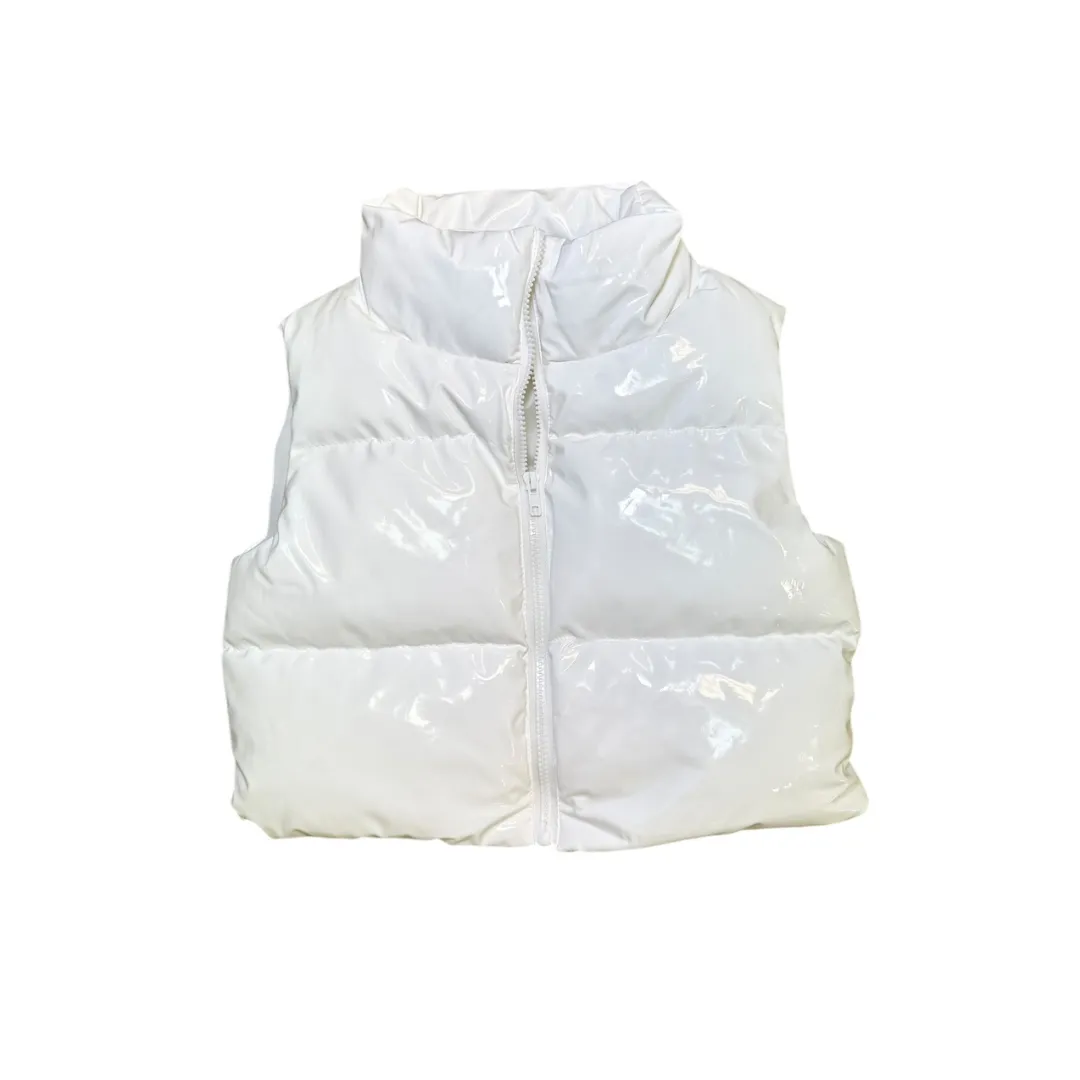 Cropped Puffer Vest w/ Pull Tab
