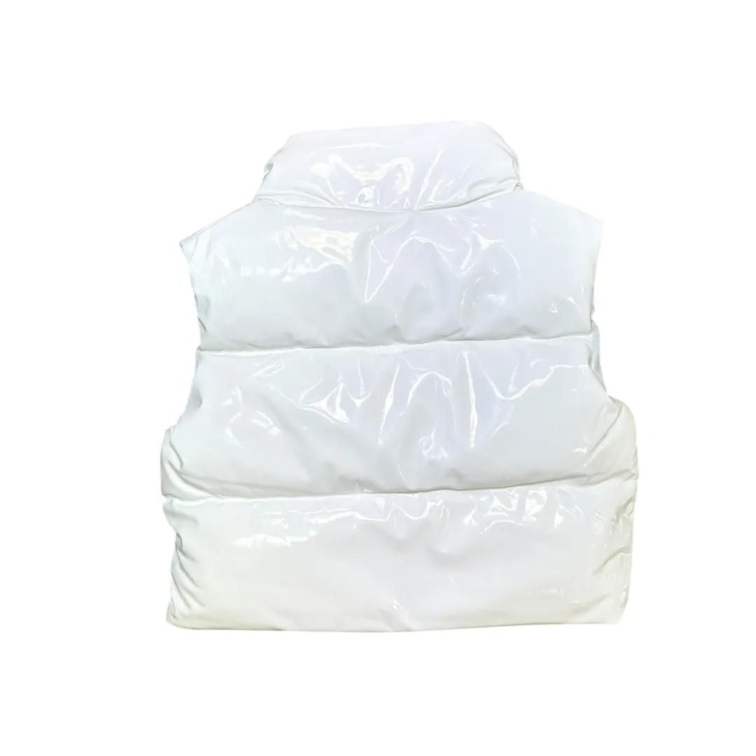 Cropped Puffer Vest w/ Pull Tab