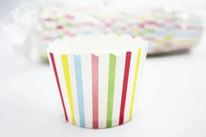 Cupcakes cups rainbow set of 25 - 5cm