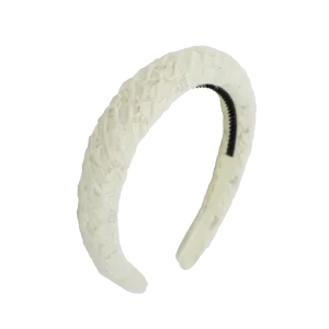 Delicate Winter Lace Classic Padded Headband