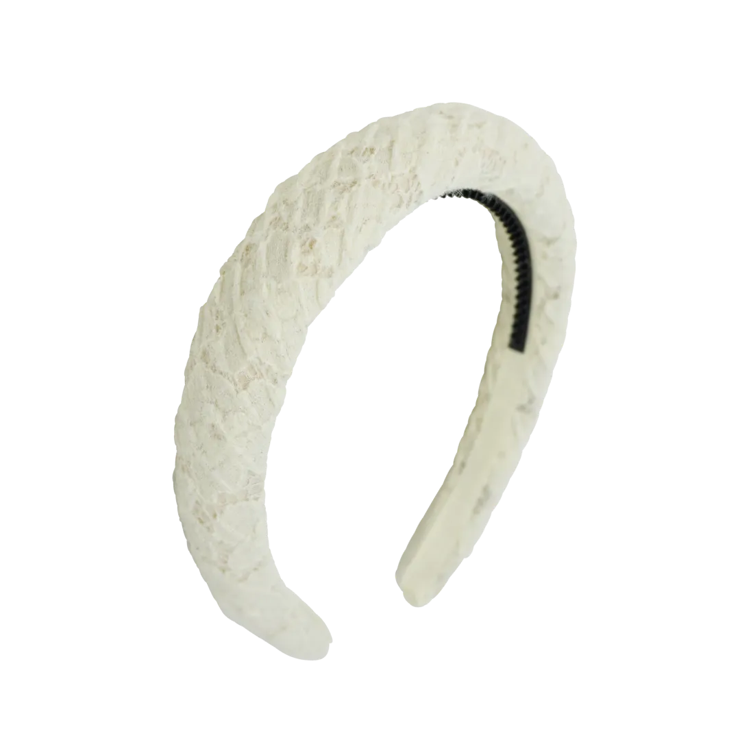 Delicate Winter Lace Classic Padded Headband
