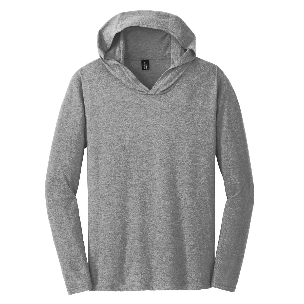 District Made Men's Grey Frost Perfect Tri Long Sleeve Hoodie