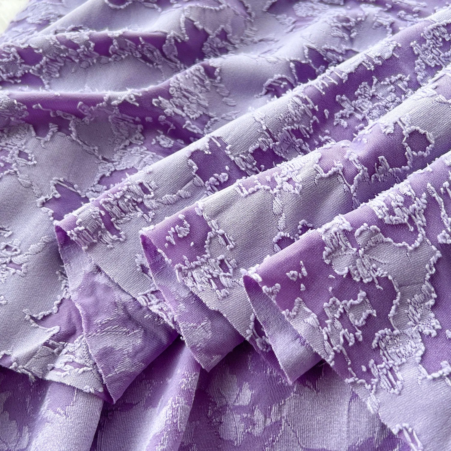 Elegant Ruffled Purple Floral Slip Dress