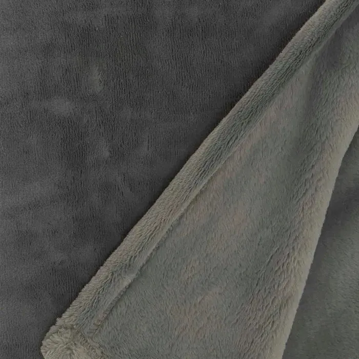 Faux Fur AP102 Charcoal Throw Blanket