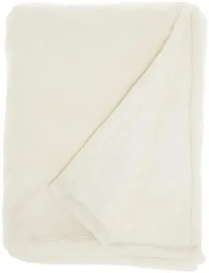 Faux Fur AP102 Ivory Throw Blanket