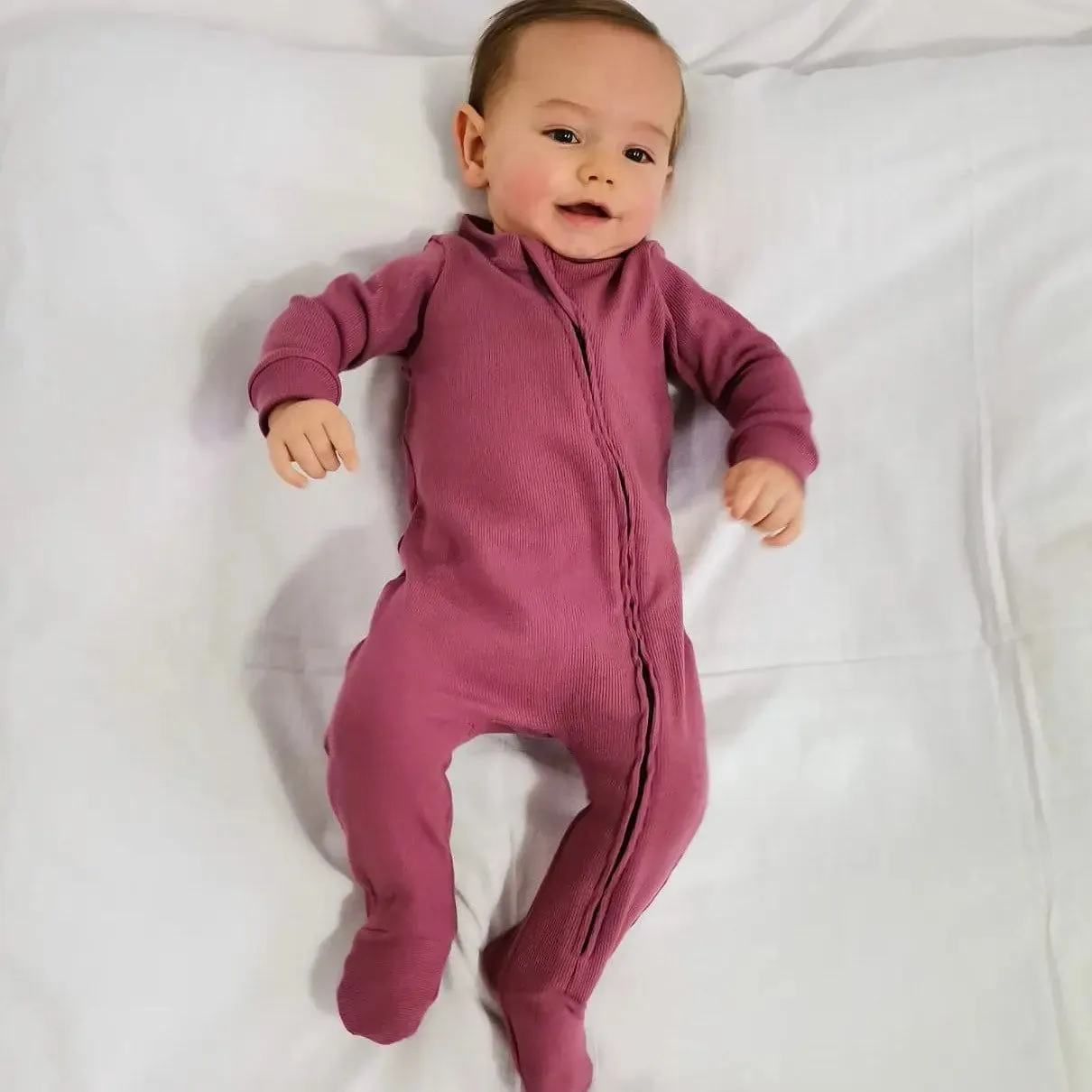 FOOTY ROMPER - RIBBED - ASSORTED COLOURS