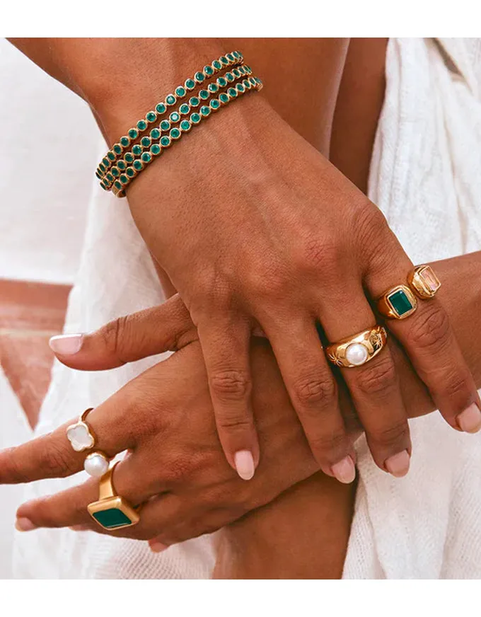 Green Agate Bangle