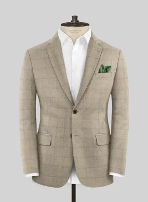 Italian Murano Padro Brown Wool Linen Silk Jacket