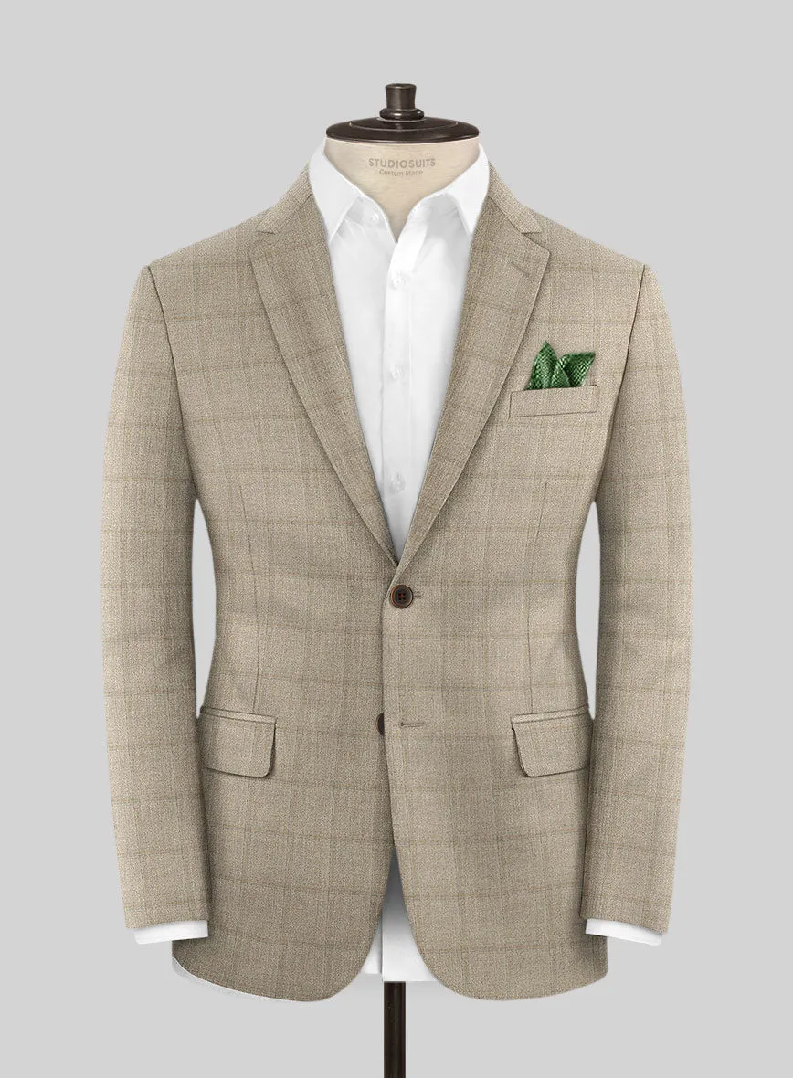 Italian Murano Padro Brown Wool Linen Silk Jacket