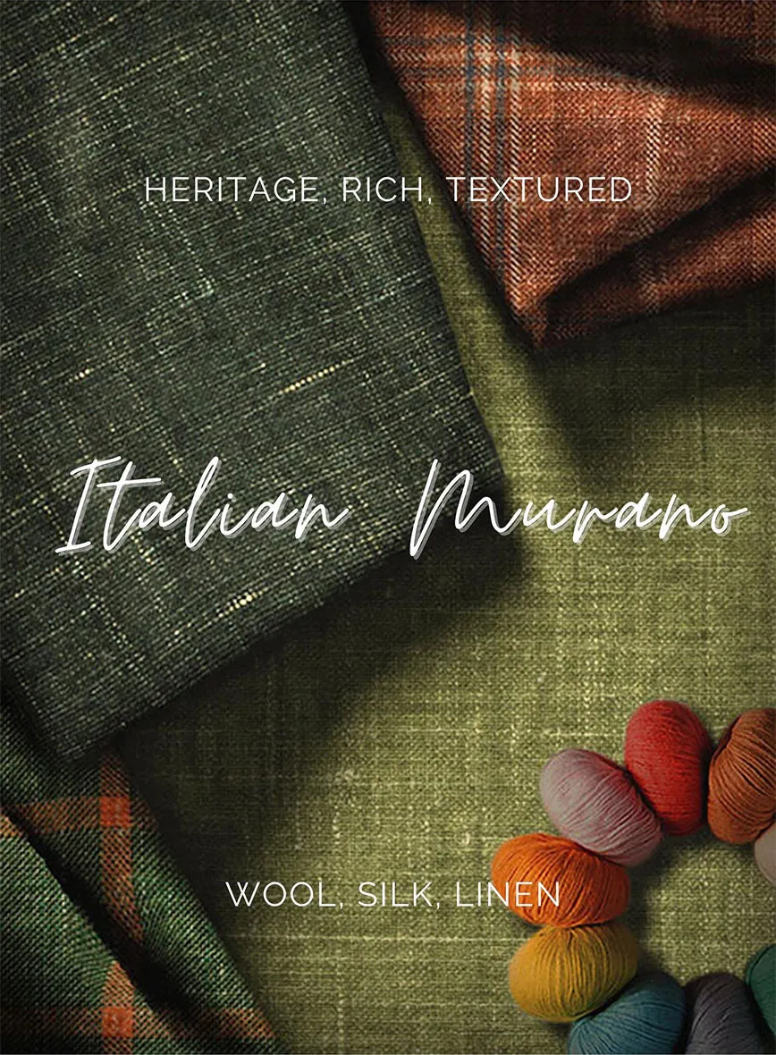 Italian Murano Padro Brown Wool Linen Silk Jacket