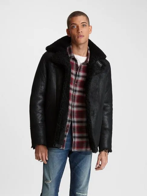 John Varvatos ROPER SHEARLING JACKET Black