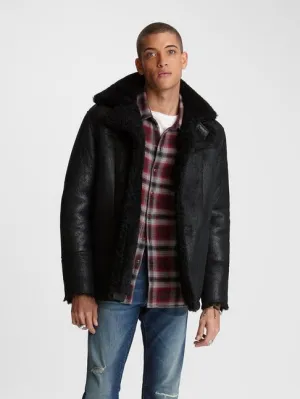John Varvatos ROPER SHEARLING JACKET Black