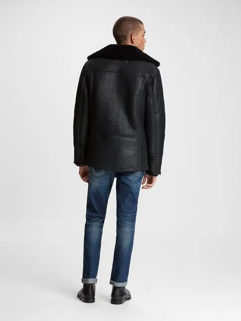 John Varvatos ROPER SHEARLING JACKET Black