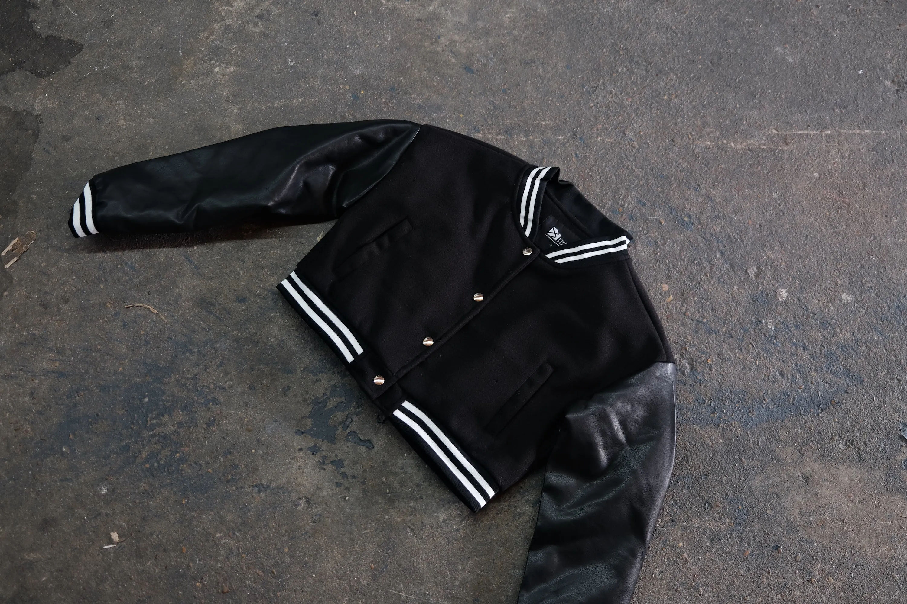 Ladies Cropped Letterman Jacket | Blank House