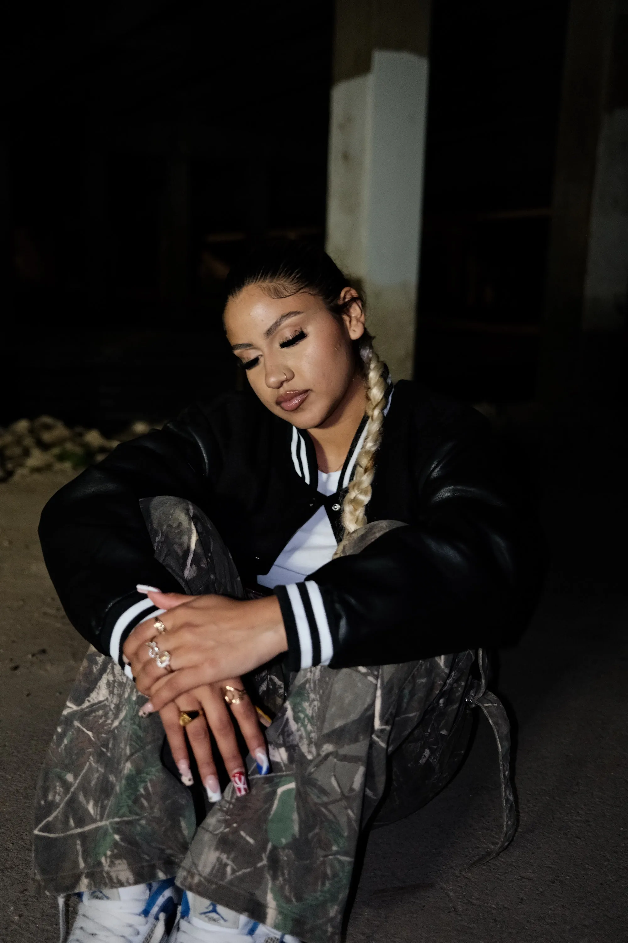 Ladies Cropped Letterman Jacket | Blank House