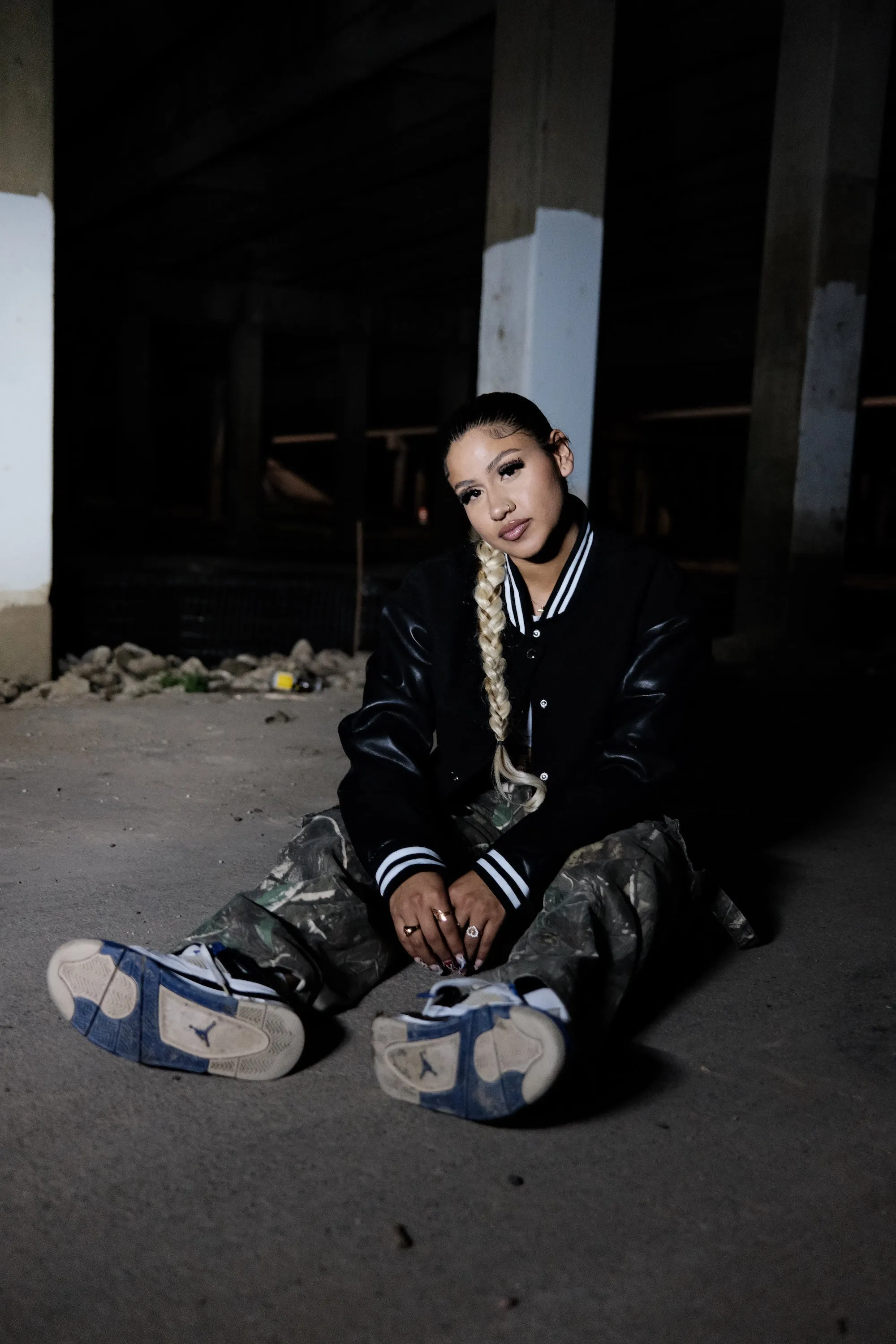 Ladies Cropped Letterman Jacket | Blank House