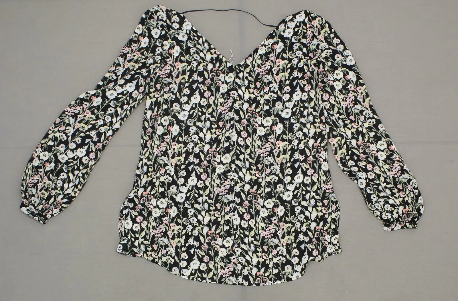 LC Lauren Conrad Women's Floral Chiffon Tunic Top Blouse