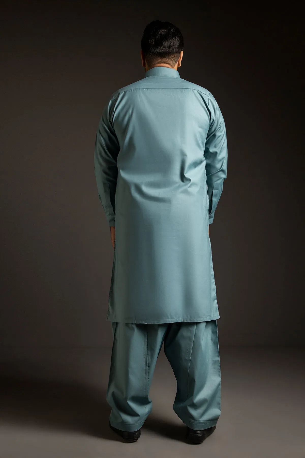Light Teal Kameez Shalwar (Plus Size) - P22 - MKS001P