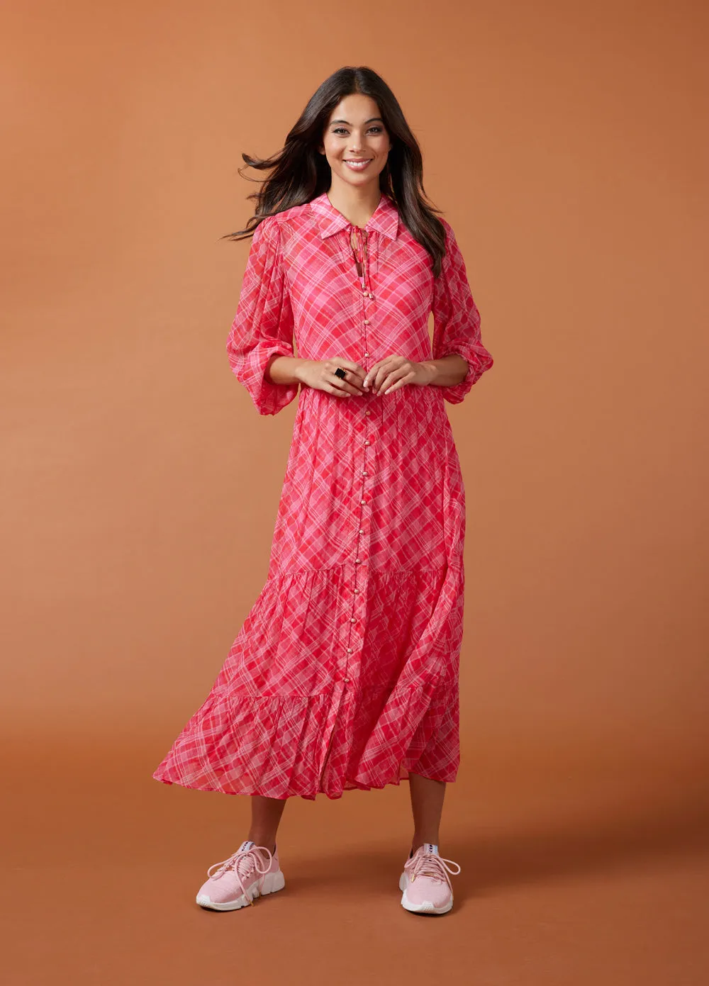 Loobies Story Brittany Midi Dress - Ruby