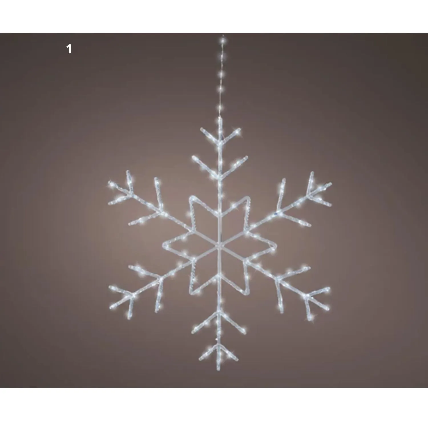 Lumineo 60cm Micro LED White Snowflake Outdoor Decoration