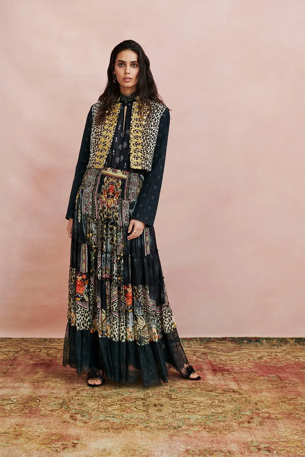 MANDARIN COLLAR JACKET MARAIS AT MIDNIGHT