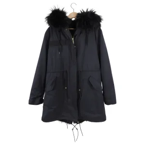 Mao Maokong Black Fur lined Fishtail Parka - S
