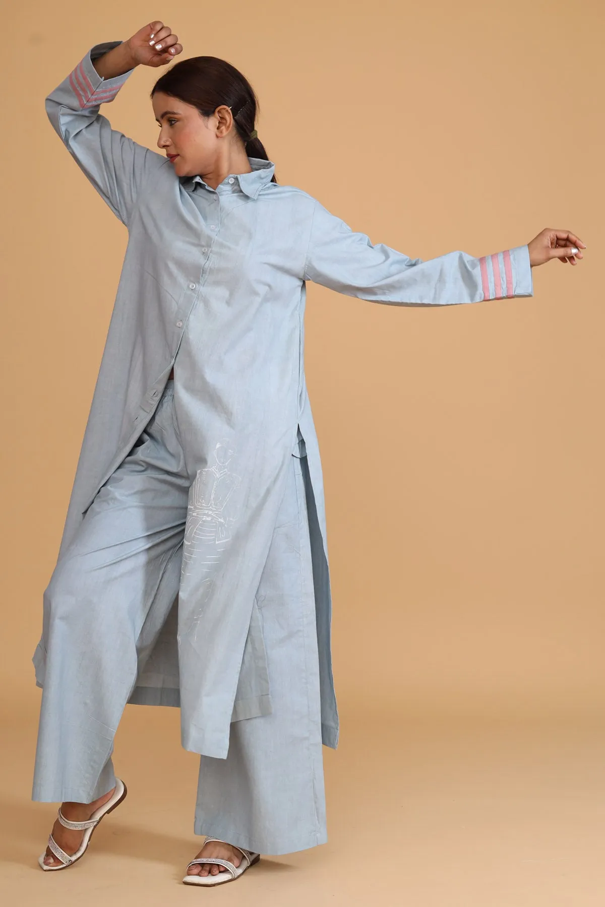 Mint Shirt Style Tunic & Pants