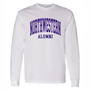 Northwestern Wildcats Alumni White Long-Sleeve T-Shirt