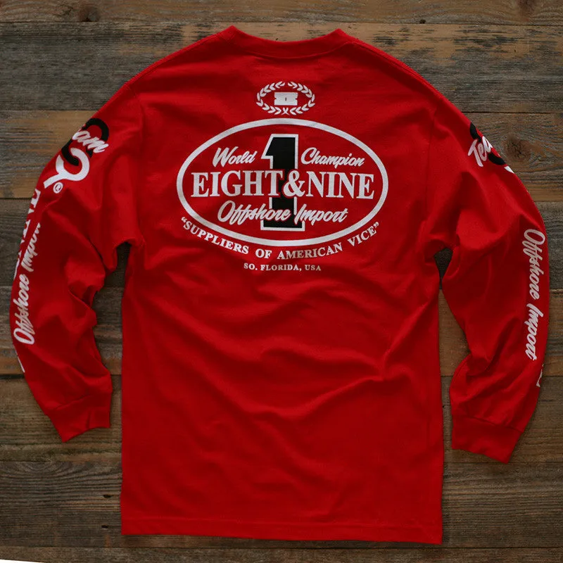 Offshore Imports L/S Tee Red