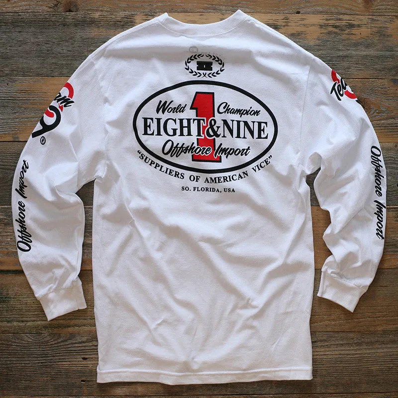 Offshore Imports L/S Tee White