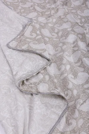 Paisely Grey Reversible Cotton Muslin Dohar