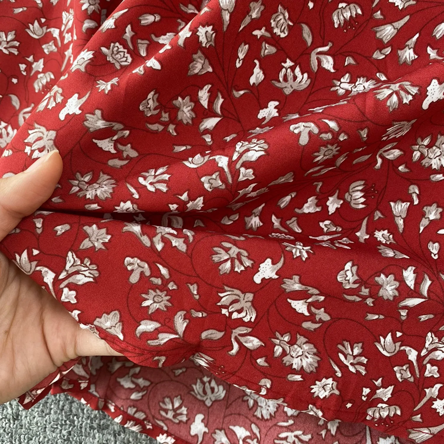 Pastoral Floral Chiffon Slip Dress