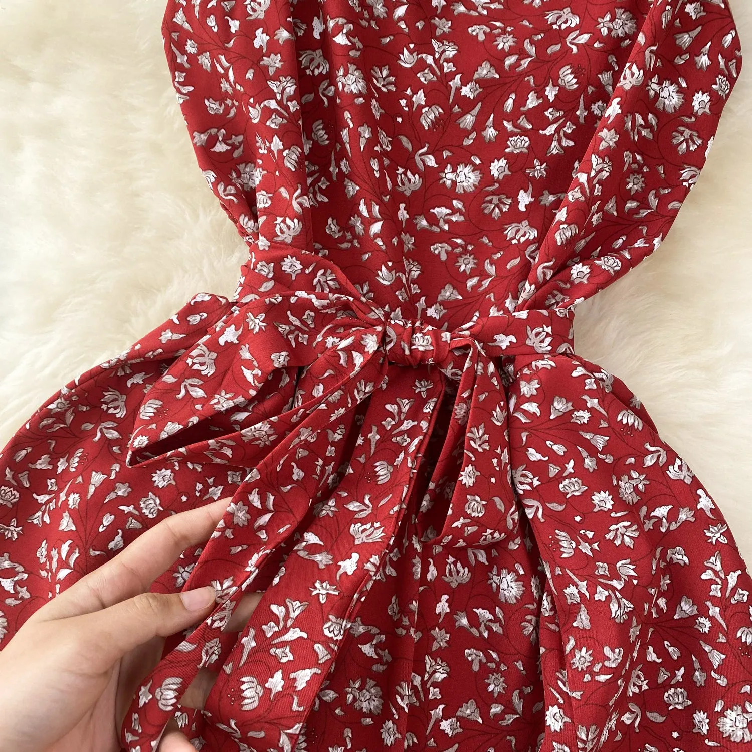 Pastoral Floral Chiffon Slip Dress