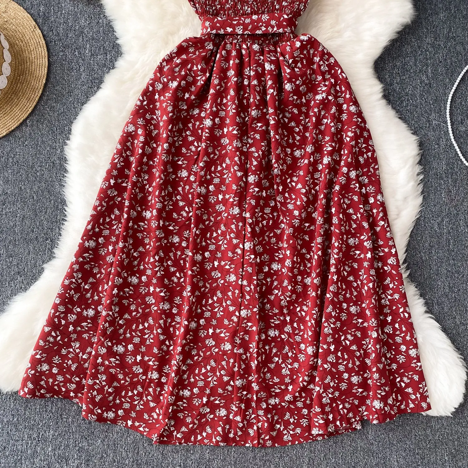 Pastoral Floral Chiffon Slip Dress