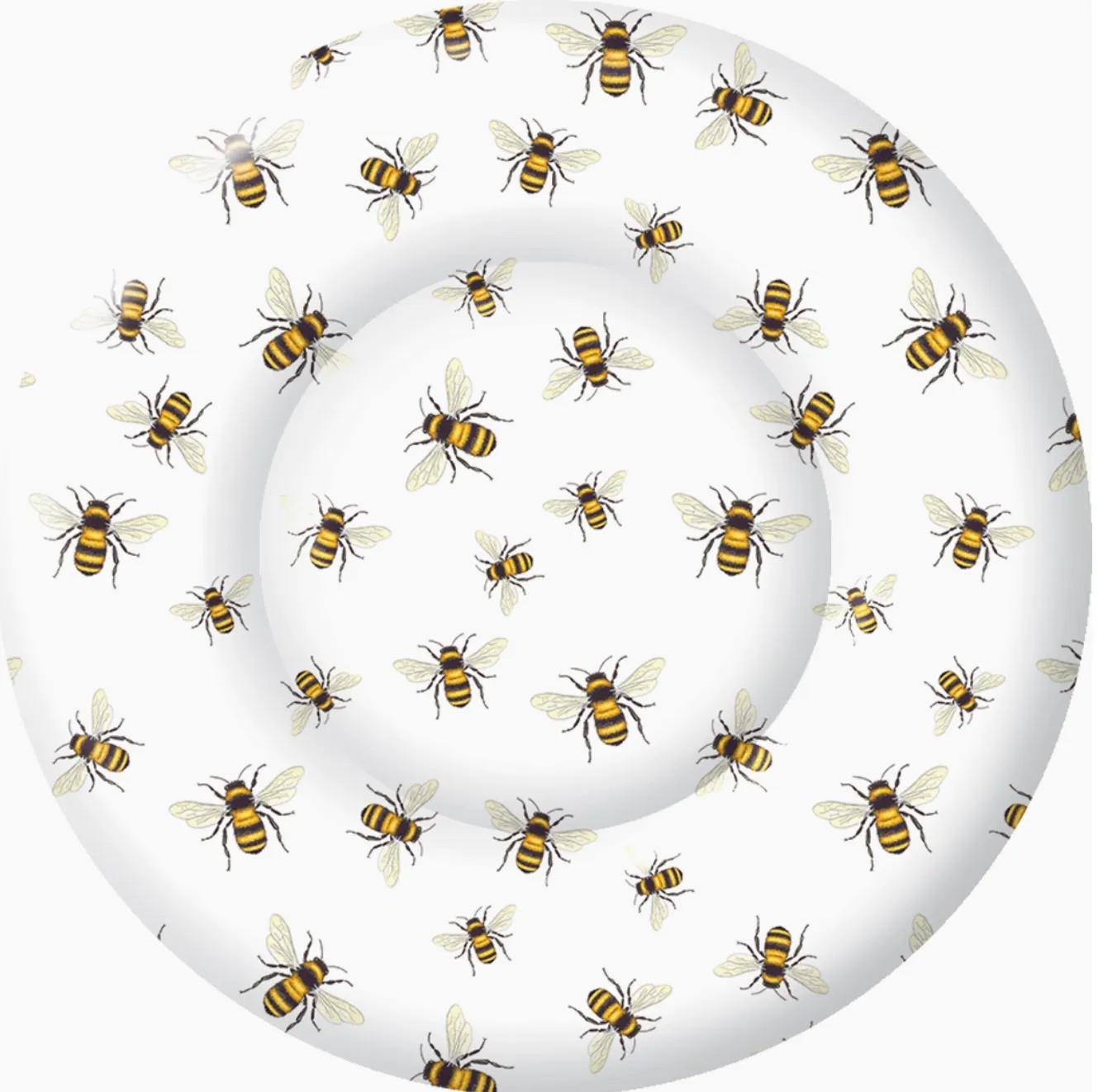 Save the Bees White Round Paper Dessert Plate 8"