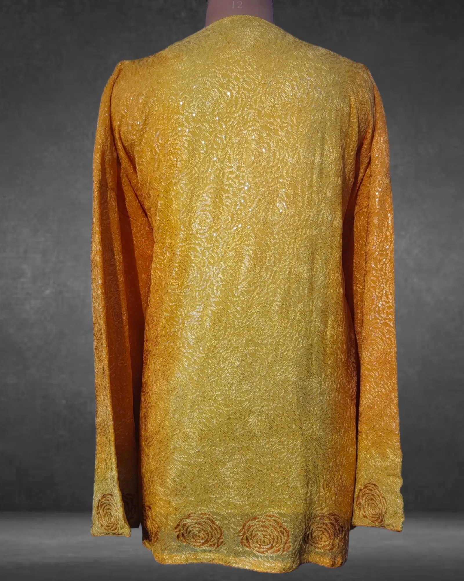 Semistitched embroidered Georgette Short Tunic