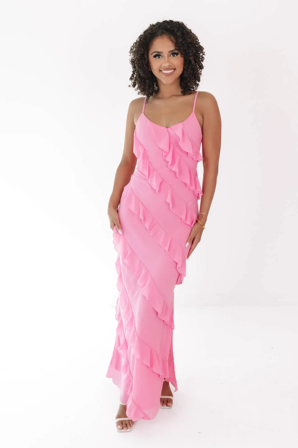 She Is The Moment Maxi Dress - Hot Pink