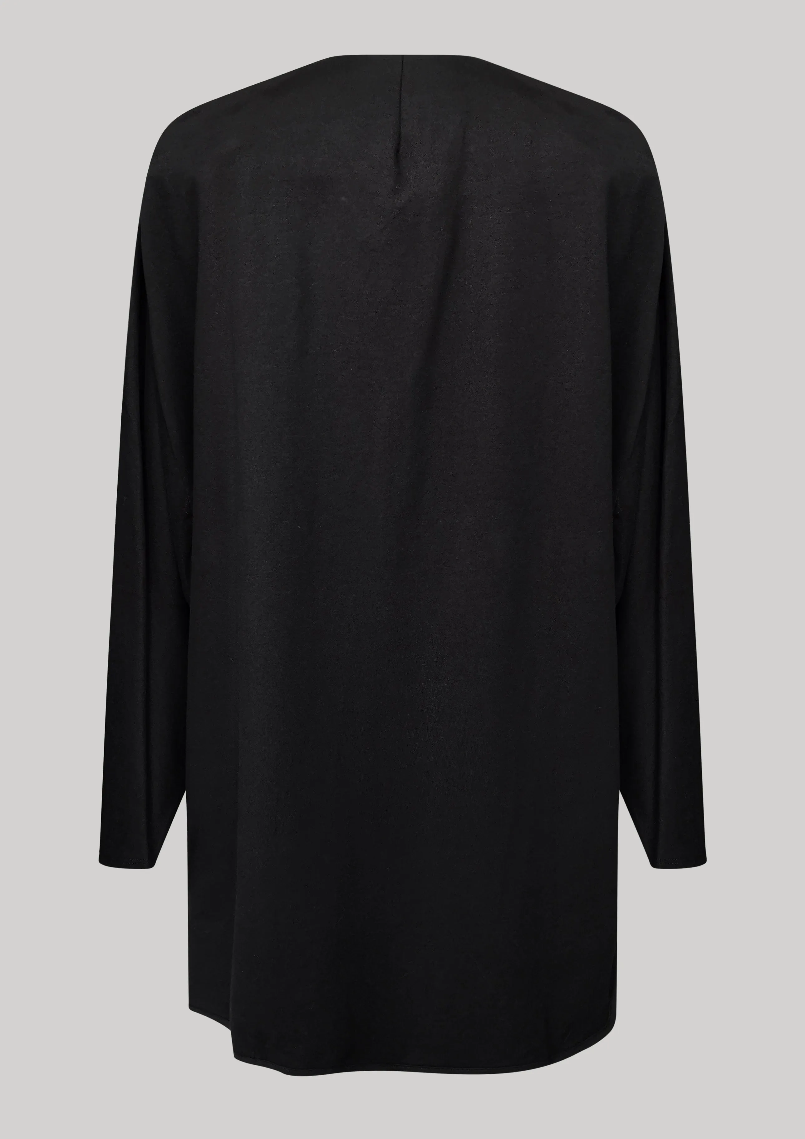 SHIRT ZIP OVERSIZED - COTTON JERSEY black
