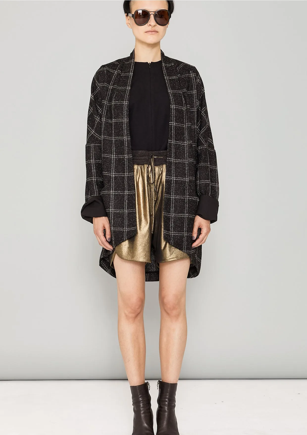 SHIRT ZIP OVERSIZED - COTTON JERSEY black