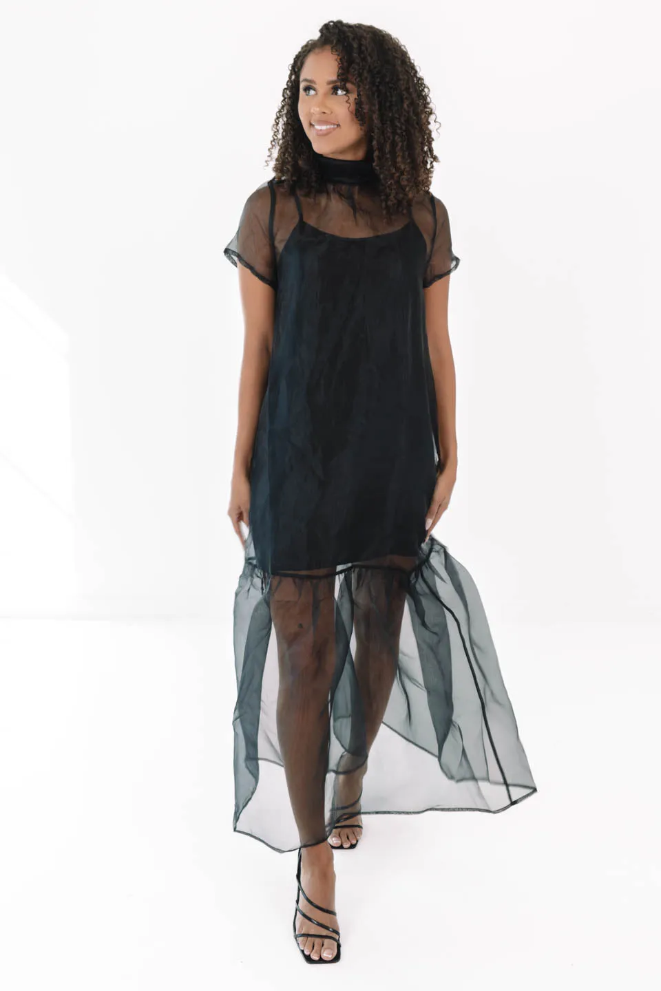 Show Stopper Midi Dress - Black